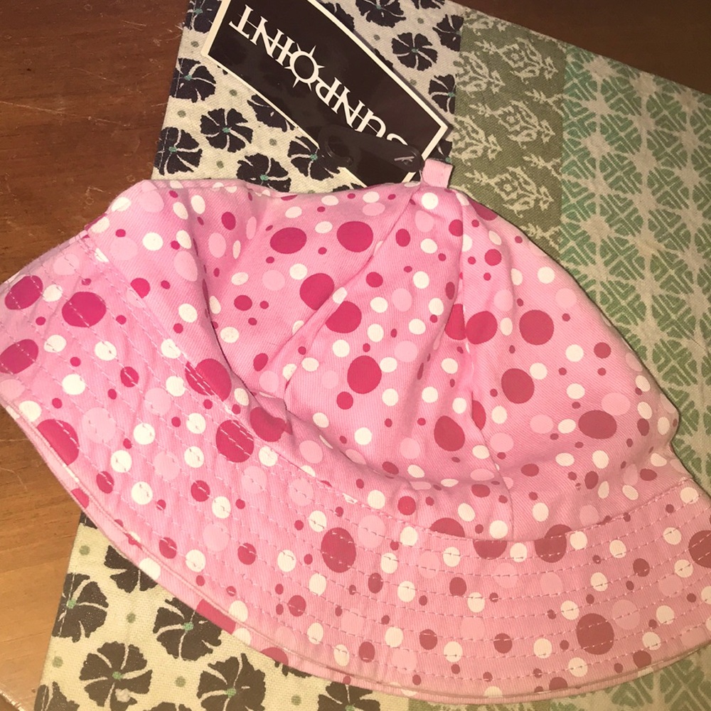 SUNPOINT Toddler Girls’ Pink Polka-Dotted Sunhat